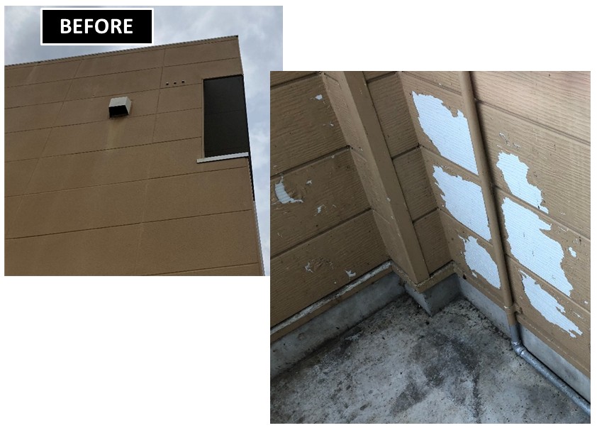 辰野町　アパート外壁塗装　屋根塗装　ハイブリッドシリコン塗料　施工前